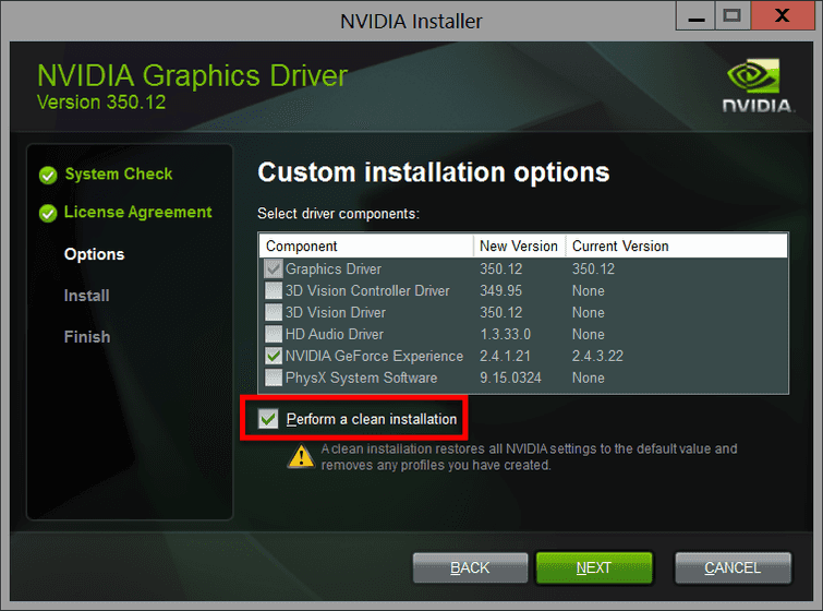 Download and install the latest graphics card driver