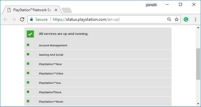 Check PlayStation Network (PSN) for maintenance