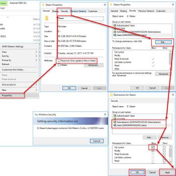 Set Steam Folder Security to Full Control