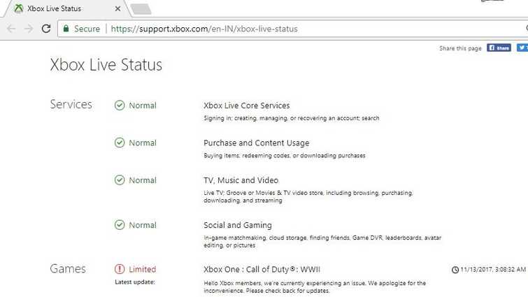 Check Xbox Live Status