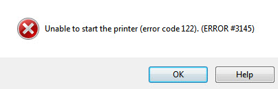 Windows error code 122