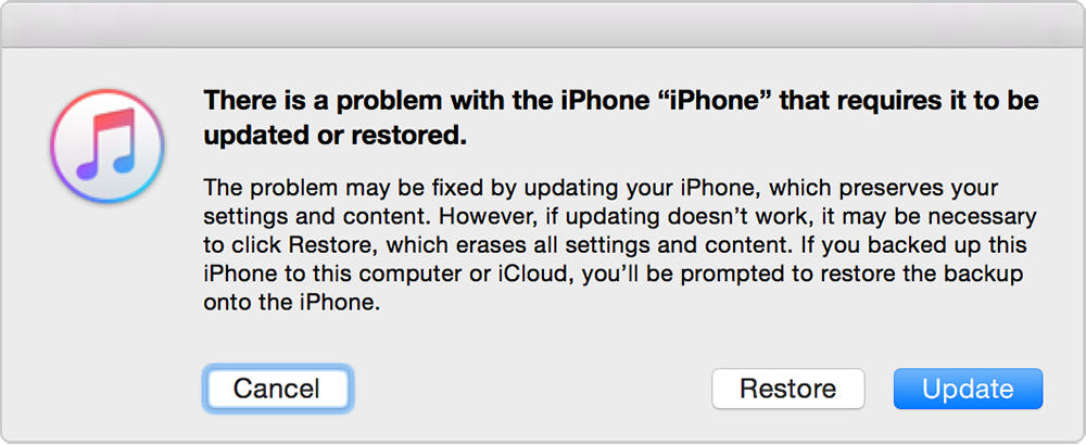 RE: iPhone error 45